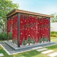 thumbnail image 1 of Outdoor Curtains for Patio Waterproof, Christmas Tree Outdoor Privacy Panels Grommet, Red Winter Xmas Ball Berry Snowflakes Blackout Outside Curtains for Porch/Cabana 54"x108", 2 Panels, 1 of 8