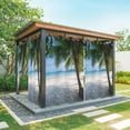 thumbnail image 1 of Outdoor Curtains for Patio Waterproof, Coastal Beach Outdoor Privacy Panels Grommet, Summer Ocean Sea Modern Palm Coconut Tree Blackout Outside Curtains for Porch/Cabana 54"x95", 1 Panel, 1 of 8