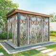 thumbnail image 1 of Outdoor Curtains for Patio Waterproof, Colorful Butterfly Windproof Pravicy Outside Porch Blackout Curtain, Spring Botanical Summer Vintage Sun Blocking Grommets Curtains for Cabana 2 Panels 54"x108", 1 of 9