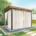 thumbnail image 1 of Outdoor Curtains for Patio Waterproof, Cream Windproof Pravicy Outside Porch Blackout Curtain, Modern Pure Beige Sun Blocking Grommets Curtains for Cabana Gazebo 54"x95", 1 of 9