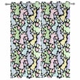 thumbnail image 1 of Outdoor Curtains for Patio Waterproof, Cute Easter Pattern Grommet Gazebo Curtains Drapes for Porch, Pergola,Backyard,Outside, 2 Privacy Panels 54 x 95 Inch, Love Heart Rabbits Pattern Black, 1 of 9