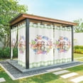 thumbnail image 1 of Outdoor Curtains for Patio Waterproof, Easter Bunny Outdoor Privacy Panels Grommet, Eggs Rabbits Flowers Eucalyptus Green Plaid Blackout Outside Curtains for Porch/Cabana 54"x95", 1 Panel, 1 of 8
