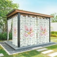 thumbnail image 1 of Outdoor Curtains for Patio Waterproof, Easter Outdoor Privacy Panels Grommet, Spring Bunny Ears Feet Flowers Green Plaid Blackout Outside Curtains for Porch/Cabana/Pergola/Gazebo 54"x84", 1 Panel, 1 of 8