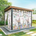 thumbnail image 1 of Outdoor Curtains for Patio Waterproof, Easter Outdoor Privacy Panels Grommet, Spring Bunny Eggs Botanical Leaves Tree Branch Blackout Outside Curtains for Porch/Cabana 54"x84", 2 Panels, 1 of 8