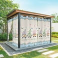 thumbnail image 1 of Outdoor Curtains for Patio Waterproof, Easter Outdoor Privacy Panels Grommet, Spring Gnomes Flowers Rabbit Eggs Blue Check Blackout Outside Curtains for Porch/Cabana/Pergola/Gazebo 54"x95", 1 Panel, 1 of 8