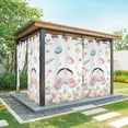 thumbnail image 1 of Outdoor Curtains for Patio Waterproof, Easter Outdoor Privacy Panels Grommet, Spring Rabbit Feet Eggs Botanical Blooms Flowers Blackout Outside Curtains for Porch/Cabana 54"x84", 1 Panel, 1 of 8