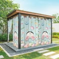 thumbnail image 1 of Outdoor Curtains for Patio Waterproof, Easter Outdoor Privacy Panels Grommet, Spring Rabbit Feet Eggs Flower Green Wooden Grain Blackout Outside Curtains for Porch/Cabana 54"x95", 2 Panels, 1 of 8