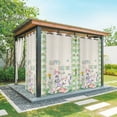 thumbnail image 1 of Outdoor Curtains for Patio Waterproof, Easter Outdoor Privacy Panels Grommet, Spring Rustic Rabbit Botanical Flowers Eggs Plaid Blackout Outside Curtains for Porch/Cabana 54"x108", 2 Panels, 1 of 8