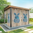 thumbnail image 1 of Outdoor Curtains for Patio Waterproof, Easter Outdoor Privacy Panels Grommet, Vintage Blue Cute Rabbit Brown Wooden Grain Blackout Outside Curtains for Porch/Cabana/Pergola/Gazebo 54"x84", 1 Panel, 1 of 8
