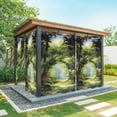 thumbnail image 1 of Outdoor Curtains for Patio Waterproof, Forest Outdoor Privacy Panels Grommet, Nature Woodland Spring Scenic Green Trees Flower Blackout Outside Curtains for Porch/Cabana 54"x84", 1 Panel, 1 of 8