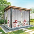 thumbnail image 1 of Outdoor Curtains for Patio Waterproof, Gray Snowman Christmas Outdoor Privacy Panels Grommet, Xmas Tree Coastal Snowflake Starfish Blackout Outside Curtains for Porch/Cabana 54"x84", 2 Panels, 1 of 8