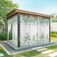 thumbnail image 1 of Outdoor Curtains for Patio Waterproof, Green Eucalyptus Leaves Outdoor Privacy Panels Grommet, Daisy Summer Botanical Watercolor Plaid Blackout Outside Curtains for Porch/Cabana 54"x84", 2 Panels, 1 of 8