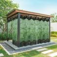 thumbnail image 1 of Outdoor Curtains for Patio Waterproof, Green Geometric Outdoor Privacy Panels Grommet, Ombre Modern Abstract Art Blackout Outside Curtains for Porch/Cabana/Pergola/Gazebo 54"x84", 1 Panel, 1 of 8