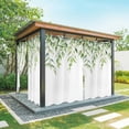 thumbnail image 1 of Outdoor Curtains for Patio Waterproof, Green Vines Windproof Pravicy Outside Porch Blackout Curtain, Spring Botanical Plants Leaves Farmhouse Sun Blocking Grommets Curtains for Cabana Gazebo 54"x95", 1 of 9