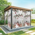 thumbnail image 1 of Outdoor Curtains for Patio Waterproof, Grey Christmas Snowman Outdoor Privacy Panels Grommet, Xmas Snowflake Elk Tree Balls Blackout Outside Curtains for Porch/Cabana/Pergola/Gazebo 54"x108", 1 Panel, 1 of 8