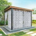 thumbnail image 1 of Outdoor Curtains for Patio Waterproof, Grey Flowers Outdoor Privacy Panels Grommet, Spring Floral Farmhouse Retro Art Blackout Outside Curtains for Porch/Cabana/Pergola/Gazebo 54"x95", 2 Panels, 1 of 8