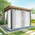 thumbnail image 1 of Outdoor Curtains for Patio Waterproof, Grey Ombre Windproof Pravicy Outside Porch Blackout Curtain, Gray White Gradient Modern Abstract Art Sun Blocking Grommets Curtains for Cabana Gazebo 54"x108", 1 of 9