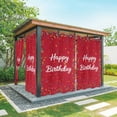 thumbnail image 1 of Outdoor Curtains for Patio Waterproof Happy Birthday Indoor/Outdoor Curtain Tiebacks Polka Dot Ribbon Celebration Red Privacy Sun Block Grommet Drapes for Pergolas Gazebo Porch 2 Panel 54x108 Inch, 1 of 9