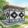 thumbnail image 1 of Outdoor Curtains for Patio Waterproof Haze Blue Bohemian Indoor/Outdoor Curtain Tiebacks Aztec Boho Southwest Tribal Privacy Sun Block Grommet Drapes for Pergolas Gazebo Porch 2 Panel 54x108 Inch, 1 of 9