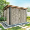 thumbnail image 1 of Outdoor Curtains for Patio Waterproof, Japanese Outdoor Privacy Panels Grommet, Grey Simple Traditional Flowers Leaves Pattern Blackout Outside Curtains for Porch/Cabana 54"x84", 2 Panels, 1 of 8
