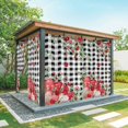 thumbnail image 1 of Outdoor Curtains for Patio Waterproof, Love Heart Valentines Day Outdoor Privacy Panels Grommet, Botanical Eucalyptus Red Black Plaid Blackout Outside Curtains for Porch/Cabana 54"x108", 2 Panels, 1 of 8