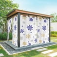 thumbnail image 1 of Outdoor Curtains for Patio Waterproof, Merry Christmas Outdoor Privacy Panels Grommet, Winter Xmas Snowflakes Blue Yellow Blackout Outside Curtains for Porch/Cabana/Pergola/Gazebo 54"x108", 2 Panels, 1 of 8