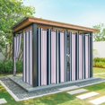 thumbnail image 1 of Outdoor Curtains for Patio Waterproof, Navy Blue Pink Striped Windproof Pravicy Outside Porch Blackout Curtain, Modern Minimalist Ombre Lines Sun Blocking Curtains for Cabana 2 Panels 54"x84", 1 of 9