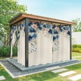 thumbnail image 1 of Outdoor Curtains for Patio Waterproof, Navy Blue Spring Floral Outdoor Privacy Panels Grommet, Farmhouse Butterfly Rustic Blackout Outside Curtains for Porch/Cabana/Pergola/Gazebo 54"x84", 1 Panel, 1 of 8