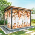 thumbnail image 1 of Outdoor Curtains for Patio Waterproof, Orange Eucalyptus Leaves Outdoor Privacy Panels Grommet, Spring Summer Botanical Blackout Outside Curtains for Porch/Cabana/Pergola/Gazebo 54"x84", 2 Panels, 1 of 8