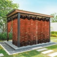 thumbnail image 1 of Outdoor Curtains for Patio Waterproof, Orange Geometric Outdoor Privacy Panels Grommet, Ombre Modern Abstract Art Blackout Outside Curtains for Porch/Cabana/Pergola/Gazebo 54"x95", 2 Panels, 1 of 8