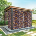 thumbnail image 1 of Outdoor Curtains for Patio Waterproof, Orange Purple Spring Floral Outdoor Privacy Panels Grommet, Vintage Botanical Summer Flower Blackout Outside Curtains for Porch/Cabana 54"x95", 2 Panels, 1 of 8