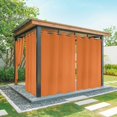 thumbnail image 1 of Outdoor Curtains for Patio Waterproof, Orange Windproof Pravicy Outside Porch Blackout Curtain, Pure Orange Sun Blocking Grommets Curtains for Cabana Gazebo 54"x95", 1 of 9