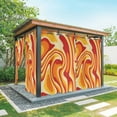 thumbnail image 1 of Outdoor Curtains for Patio Waterproof, Orange Yellow Outdoor Privacy Panels Grommet, Modern Ombre Abstract Aesthetic Art Blackout Outside Curtains for Porch/Cabana/Pergola/Gazebo 54"x95", 1 Panel, 1 of 8