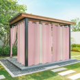 thumbnail image 1 of Outdoor Curtains for Patio Waterproof, Pink Beige Striped Windproof Pravicy Outside Porch Blackout Curtain, Modern Farmhouse Retro Lines Sun Blocking Grommets Curtains for Cabana Gazebo 54"x84", 1 of 9