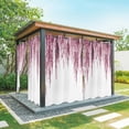 thumbnail image 1 of Outdoor Curtains for Patio Waterproof, Pink Outdoor Privacy Panels Grommet, Summer Botanical Leaves Watercolor Blackout Outside Curtains for Porch/Cabana/Pergola/Gazebo 54"x95", 1 Panel, 1 of 8