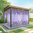 thumbnail image 1 of Outdoor Curtains for Patio Waterproof, Purple Lavender Outdoor Privacy Panels Grommet, Spring Watercolor Wild Flowers Plant Blackout Outside Curtains for Porch/Cabana 54"x108", 2 Panels, 1 of 8