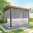 thumbnail image 1 of Outdoor Curtains for Patio Waterproof, Purple Lavenders Outdoor Privacy Panels Grommet, Spring Floral Black Plaid Farmhouse Blackout Outside Curtains for Porch/Cabana/Pergola/Gazebo 54"x84", 1 Panel, 1 of 8