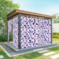 thumbnail image 1 of Outdoor Curtains for Patio Waterproof Purple Leaves Indoor/Outdoor Curtain Tiebacks Spring Leaf Plants Privacy Curtain Sun Block Grommet Drapes for Pergolas Gazebo Porch Balcony 2 Panel 54x108 Inch, 1 of 9