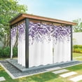 thumbnail image 1 of Outdoor Curtains for Patio Waterproof, Purple Leaves Outdoor Privacy Panels Grommet, Summer Botanical Blackout Outside Curtains for Porch/Cabana/Pergola/Gazebo 54"x84", 2 Panels, 1 of 8