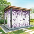 thumbnail image 1 of Outdoor Curtains for Patio Waterproof, Purple Spring Botanical Outdoor Privacy Panels Grommet, Weeping Eucalyptus Butterfly Blackout Outside Curtains for Porch/Cabana/Pergola/Gazebo 54"x108", 1 Panel, 1 of 8