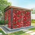 thumbnail image 1 of Outdoor Curtains for Patio Waterproof, Red Christmas Outdoor Privacy Panels Grommet, Xmas Tree Snowflake Stars Farmhouse Blackout Outside Curtains for Porch/Cabana/Pergola/Gazebo 54"x95", 2 Panels, 1 of 8