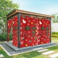 thumbnail image 1 of Outdoor Curtains for Patio Waterproof, Red Christmas Outdoor Privacy Panels Grommet, Xmas Trees Snowmans Snowflakes Gifts Cartoon Blackout Outside Curtains for Porch/Cabana 54"x108", 2 Panels, 1 of 8