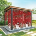 thumbnail image 1 of Outdoor Curtains for Patio Waterproof, Red Christmas Snowman Outdoor Privacy Panels Grommet, Xmas Snowflake Elk Tree Balls Blackout Outside Curtains for Porch/Cabana/Pergola/Gazebo 54"x108", 2 Panels, 1 of 8