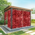 thumbnail image 1 of Outdoor Curtains for Patio Waterproof, Red Geometric Outdoor Privacy Panels Grommet, Vintage Minimalism Abstract Aesthetic Blackout Outside Curtains for Porch/Cabana/Pergola/Gazebo 54"x108", 1 Panel, 1 of 8