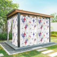 thumbnail image 1 of Outdoor Curtains for Patio Waterproof, Red Purple Diamond Outdoor Privacy Panels Grommet, Modern Geometric Middle Century Retro Blackout Outside Curtains for Porch/Cabana 54"x84", 2 Panels, 1 of 8