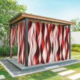 thumbnail image 1 of Outdoor Curtains for Patio Waterproof, Red Striped Ombre Windproof Pravicy Outside Porch Blackout Curtain, Modern Red Moire Geometric Sun Blocking Grommets Curtains for Cabana Gazebo 2 Panels 54"x95", 1 of 9