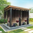 thumbnail image 1 of Outdoor Curtains for Patio Waterproof, Red Wines Outdoor Privacy Panels Grommet, Grapes Vintage Wooden Grain Farmhouse Blackout Outside Curtains for Porch/Cabana/Pergola/Gazebo 54"x108", 1 Panel, 1 of 8