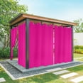 thumbnail image 1 of Outdoor Curtains for Patio Waterproof Rosy Pink Indoor/Outdoor Curtain Tiebacks Solid Color Privacy Curtain Sun Blocking Grommet Drapes for Pergolas Gazebo Porch Balcony 2 Panel 54x95 Inch, 1 of 9