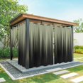 thumbnail image 1 of Outdoor Curtains for Patio Waterproof, Sage Green Black Ombre Outdoor Privacy Panels Grommet, Modern Abstract Striped Gradient Blackout Outside Curtains for Porch/Cabana 54"x95", 2 Panels, 1 of 8
