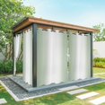 thumbnail image 1 of Outdoor Curtains for Patio Waterproof, Sage Green Ombre Windproof Pravicy Outside Porch Blackout Curtain, Sage Green White Gradient Modern Sun Blocking Grommets Curtains for Cabana 2 Panels 54"x95", 1 of 9